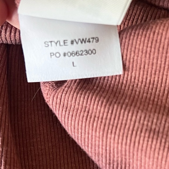 Vuori Pose At Ease Pants Heathered Rosewood Ribbed Mid Rise Size Large - Picture 7 of 7